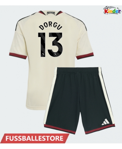 Günstige Manchester United Patrick Dorgu #13 3rd trikot Kinder 2026-27 Kurzarm (+ Kurze Hosen)